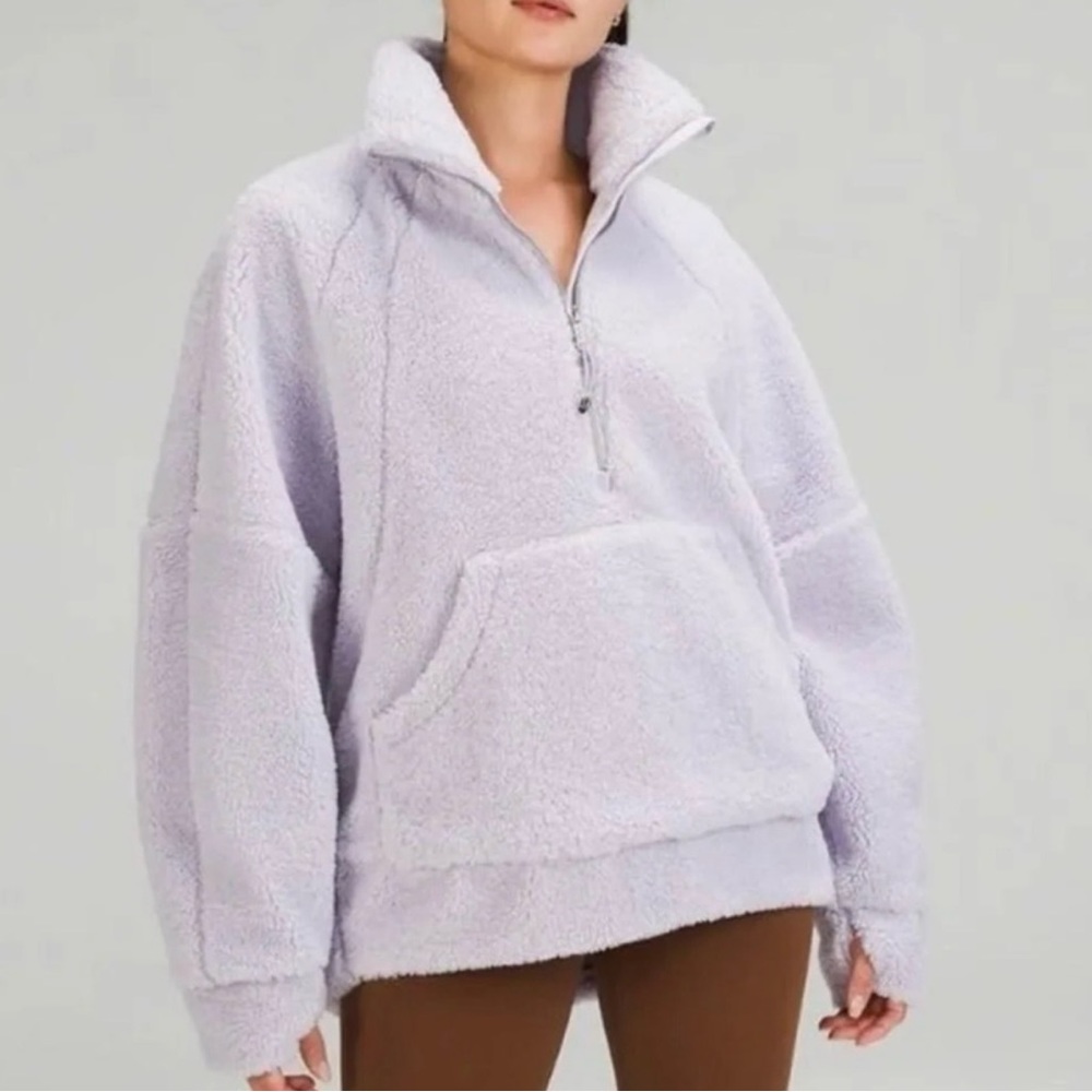 Lululemon full length scuba quarter zip in color purple💜